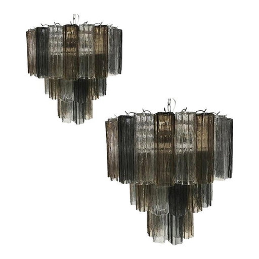 Pair Of 21St Century Murano Style Glass Sputnik Chandeliers