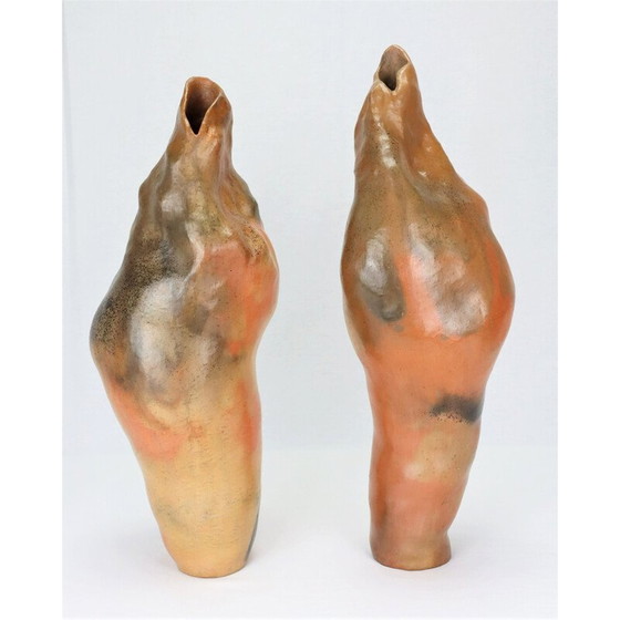 Image 1 of Pair of vintage ceramic vases by Berthellot Manon