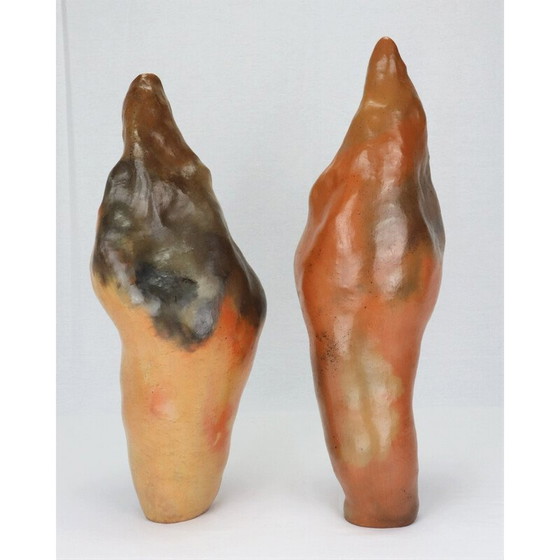 Image 1 of Pair of vintage ceramic vases by Berthellot Manon