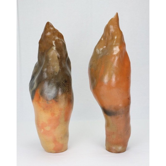 Image 1 of Pair of vintage ceramic vases by Berthellot Manon