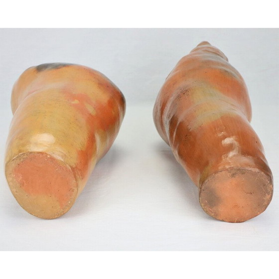 Image 1 of Pair of vintage ceramic vases by Berthellot Manon