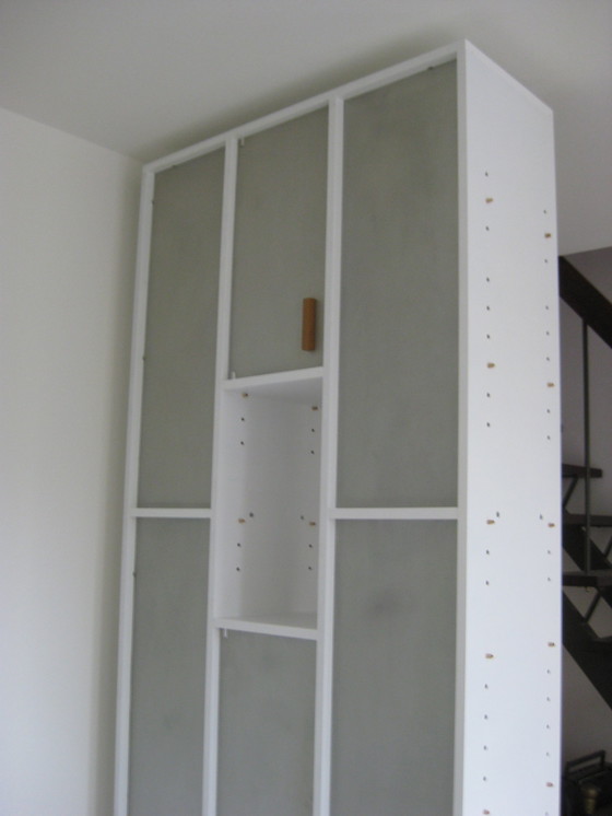 Image 1 of Martin de Bruijn Roomdevider, White Lacquer, Aluminum Doors