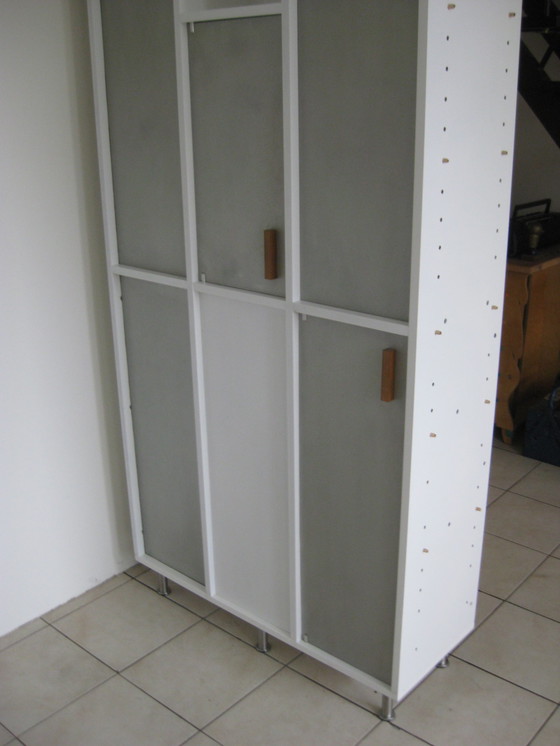 Image 1 of Martin de Bruijn Roomdevider, White Lacquer, Aluminum Doors