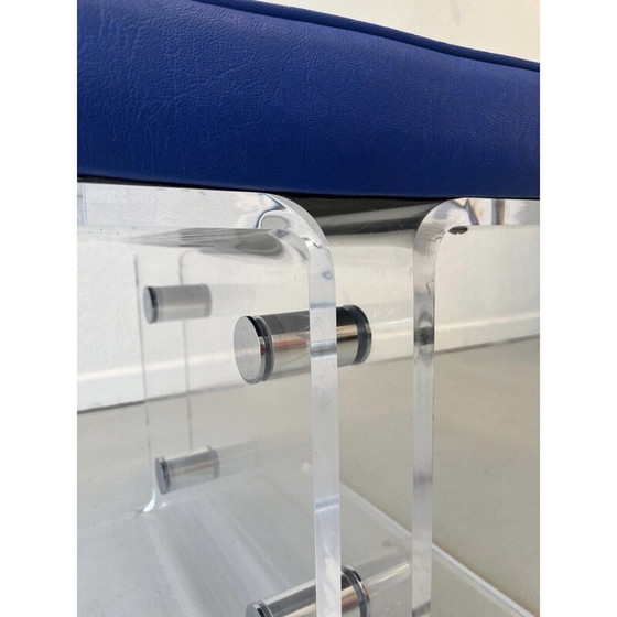 Image 1 of Vintage stools in plexiglass and chrome metal for La maison Marais International, France 1980