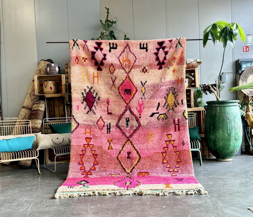 Pink Moroccan Wool Rug 