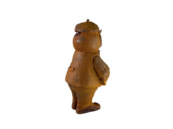 Image 1 of Cast Iron Owl With Pipe