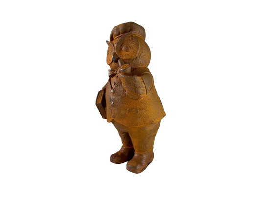 Image 1 of Cast Iron Owl With Pipe