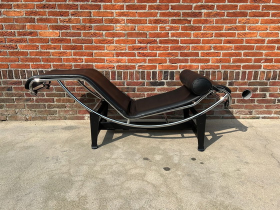 Image 1 of Cassina | Le Corbusier | Lc4 Chaise Longue | Black Leather