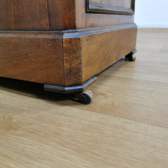 Image 1 of Antique Vintage Nightstand Sideboard With Marble Top