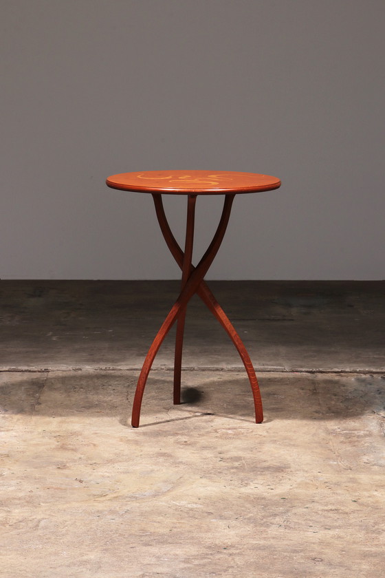 Image 1 of Table d'appoint en bois "Vortice" d'Oscar Tusquet pour Carlos Jané, vers 1989