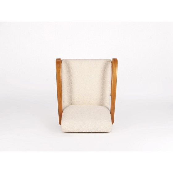 Image 1 of Vintage boucle armchair by Jindrich Halabala for Spojene Up Zavody, 1940s