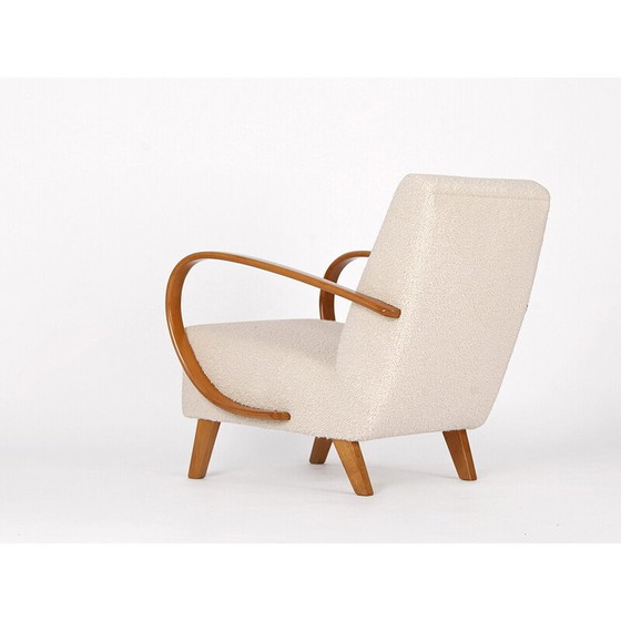 Image 1 of Vintage boucle armchair by Jindrich Halabala for Spojene Up Zavody, 1940s