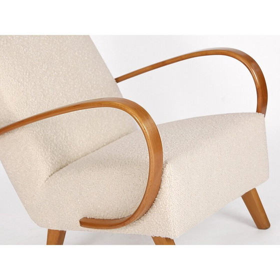 Image 1 of Vintage boucle armchair by Jindrich Halabala for Spojene Up Zavody, 1940s