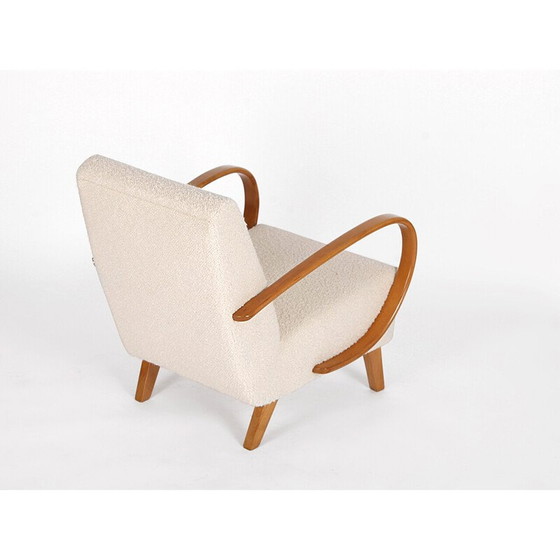 Image 1 of Vintage boucle armchair by Jindrich Halabala for Spojene Up Zavody, 1940s