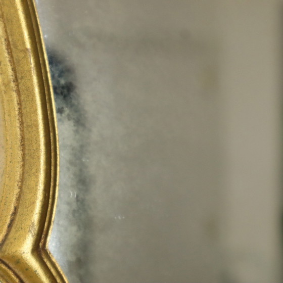 Image 1 of Small Gold Leaf Mirror