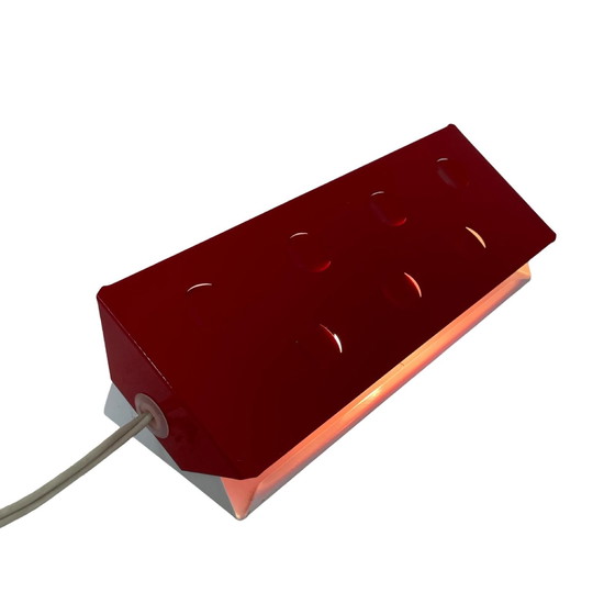 Image 1 of W.L.P. - Red 1960'S Wall Mounted Lamp / Bedside Lamp With Adjustable Shade