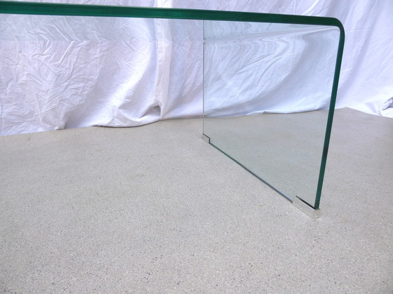 Image 1 of Curved glass coffee table