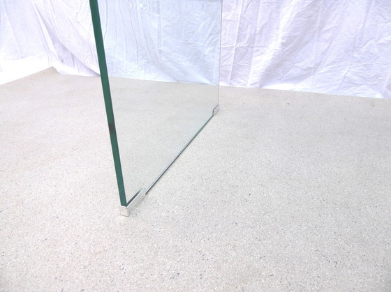 Image 1 of Curved glass coffee table