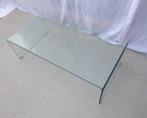 Image 1 of Table de salon verre cintré