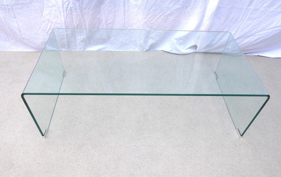 Image 1 of Curved glass coffee table