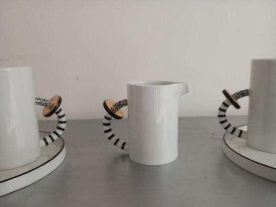 Image 1 of Cattany Design Gold And Black Postmodern Breakfast Set, 1980S