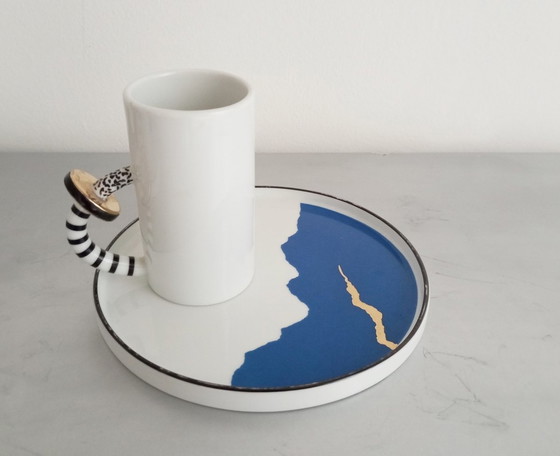 Image 1 of Cattany Design Gold And Black Postmodern Breakfast Set, 1980S