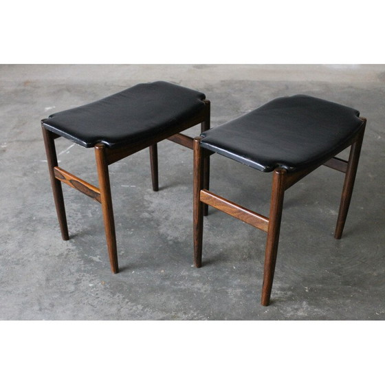 Image 1 of Pair of vintage rosewood stools by Gustav Bertelsen, Denmark