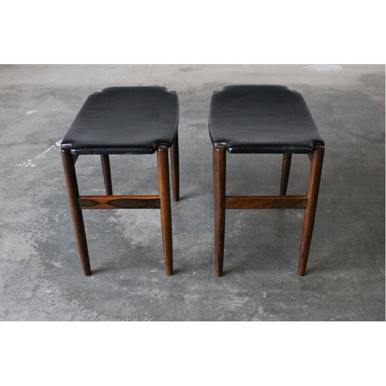 Image 1 of Pair of vintage rosewood stools by Gustav Bertelsen, Denmark