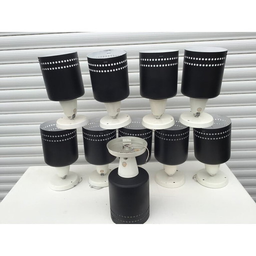 Set of 10 vintage Lita wall lamps, 1950-1960