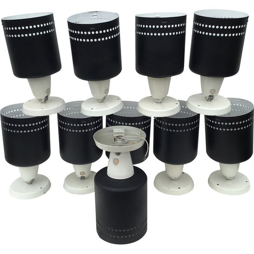 Set of 10 vintage Lita wall lamps, 1950-1960
