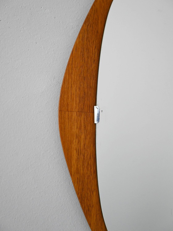 Image 1 of Vintage Scandinavian Teak Mirror – 1950S Compact Design