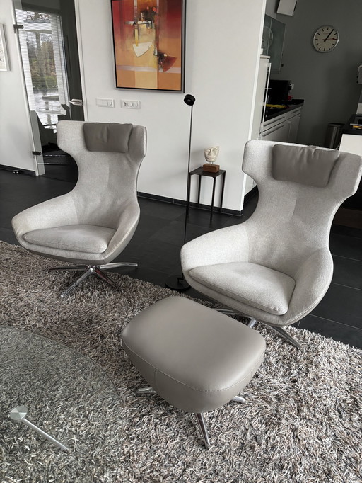 2X Leolux Caruzzo Plus With 1 Hocker