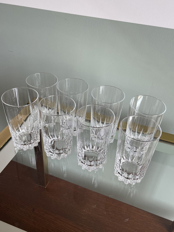 Image 1 of 8x Cristal d'Arques Louvre Longdrink glasses