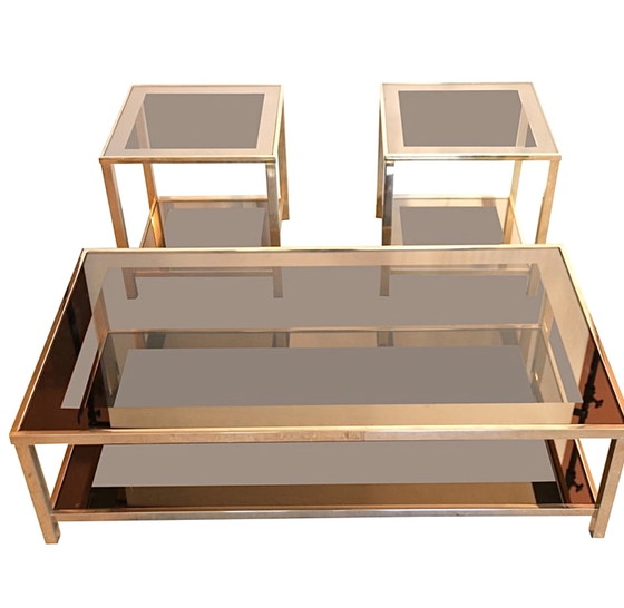 Image 1 of 2x bijzettafel vintage Hollywood Regency + salone