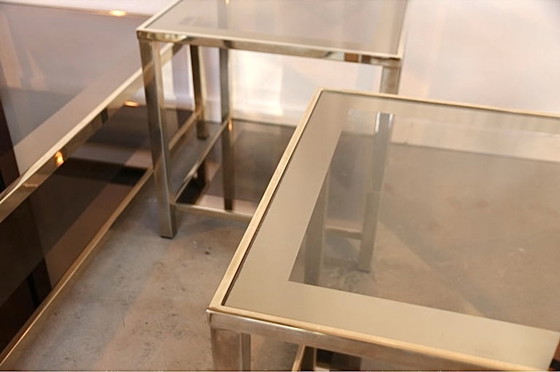 Image 1 of 2x bijzettafel vintage Hollywood Regency + salone