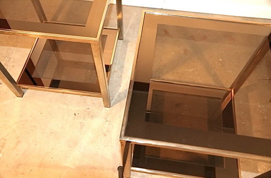 Image 1 of 2x bijzettafel vintage Hollywood Regency + salone