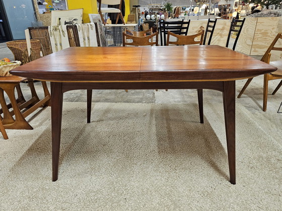 Image 1 of Teak Dining Table Extendable Louis Van Teeffelen For Webe Mid - Century