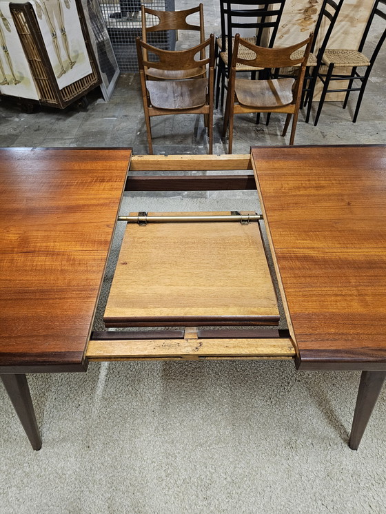 Image 1 of Teak Dining Table Extendable Louis Van Teeffelen For Webe Mid - Century