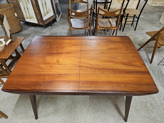 Image 1 of Teak Dining Table Extendable Louis Van Teeffelen For Webe Mid - Century