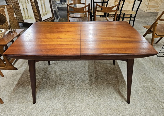 Image 1 of Teak Dining Table Extendable Louis Van Teeffelen For Webe Mid - Century