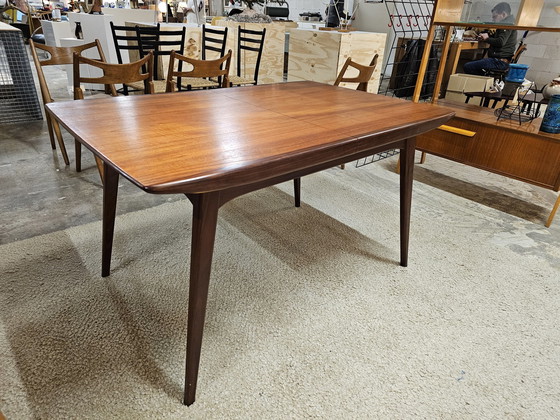 Image 1 of Teak Dining Table Extendable Louis Van Teeffelen For Webe Mid - Century