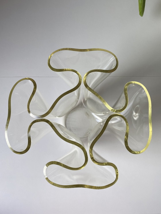 Image 1 of Lucite Handkerchief Vase Acrylic/Plexiglass