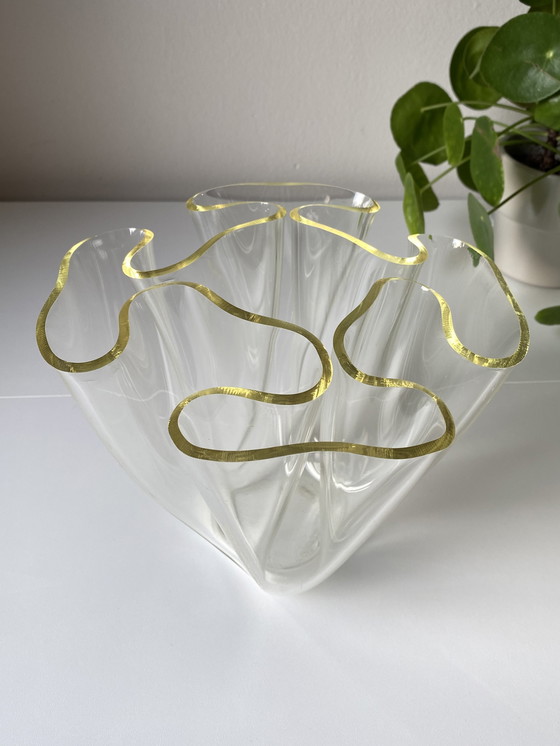 Image 1 of Lucite Handkerchief Vase Acrylic/Plexiglass