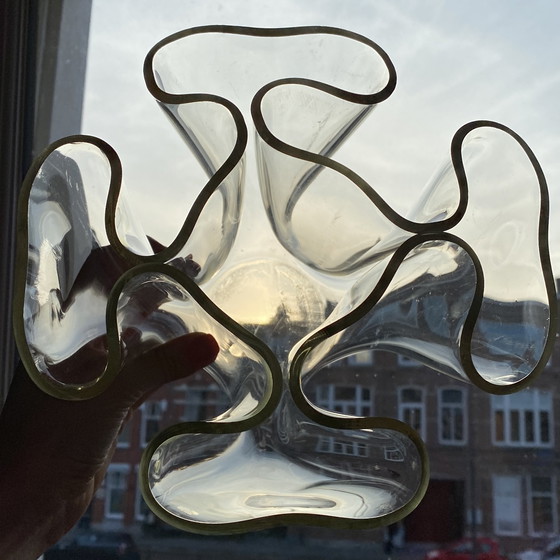 Image 1 of Lucite Handkerchief Vase Acrylic/Plexiglass