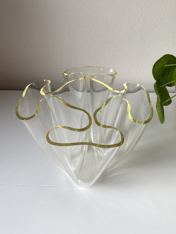 Image 1 of Lucite Handkerchief Vase Acrylic/Plexiglass