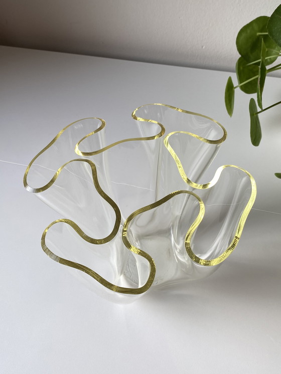 Image 1 of Lucite Handkerchief Vase Acrylic/Plexiglass