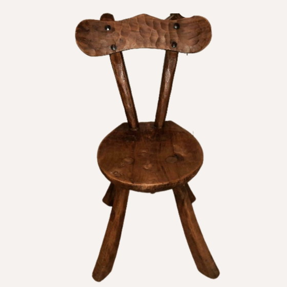 Image 1 of Brutalist milking stool, France, 1950S