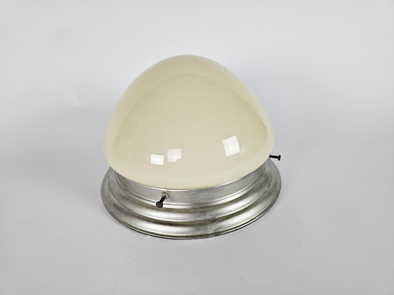 Image 1 of Vintage opaline glass ceiling lamp