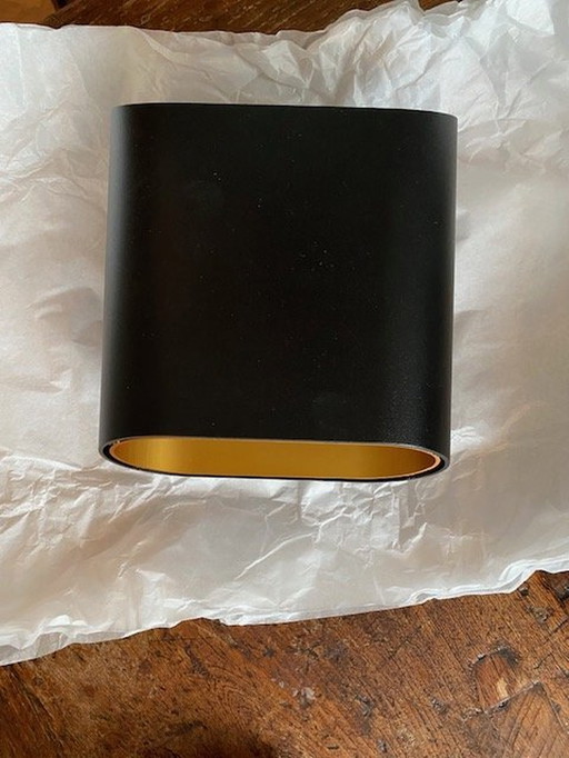 Modular Trapz Up/Down Phase Dim Wall Light Black/Gold