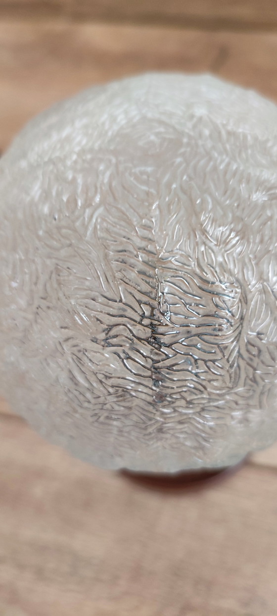 Image 1 of Space Age Table Lamp Glass Frosted Spherical